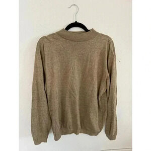 St. Croix Classic Long-sleeve Mock Turtleneck in Techno-Cotton -Size L‎